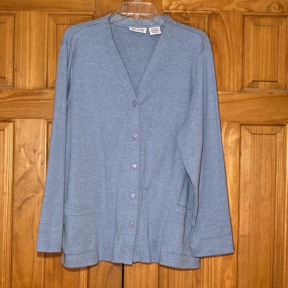 EUC Blair Vintage 90s Button Cardigan Long Sleeve Blue Size XLP